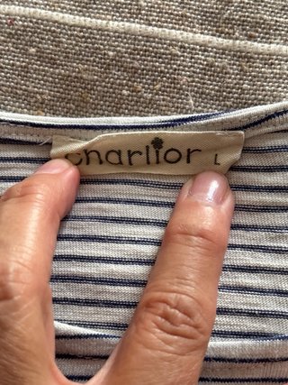 Camiseta marinera rayas azul y blanco Talla L