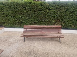 Banco de madera para jardin