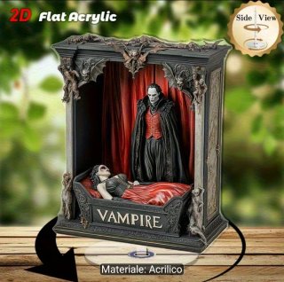 Statua vampiro girevole acrilico