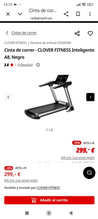 Cinta de correr CF. Algo negociable.