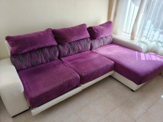 Sofá Chaise Longue con Arcón y Asientos Deslizante
