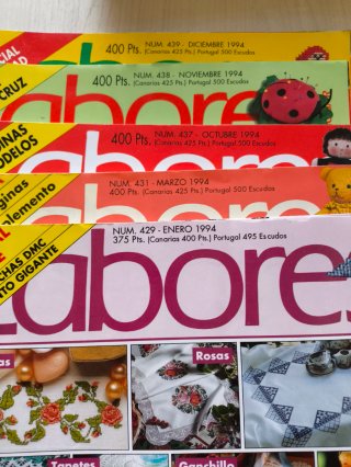 5 Revistas Labores del hogar año 1994