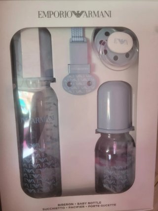 Set Bebé Emporio Armani 2 Biberónes y Chupete