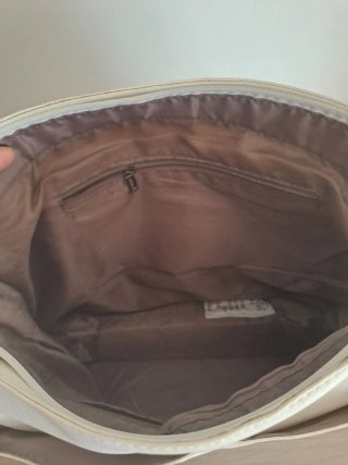Bandolera blanca con dibujo de moto