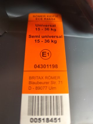 Silla Coche Britax Römer Trendline Isofix