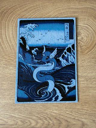 Placa decorativa Pokémon Dratini 3D Relieve