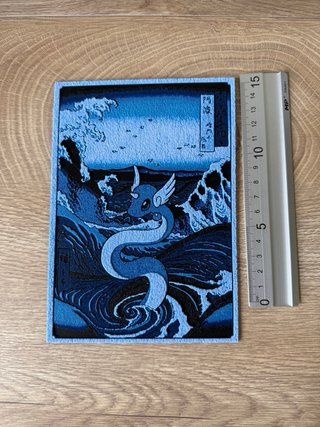 Placa decorativa Pokémon Dratini 3D Relieve