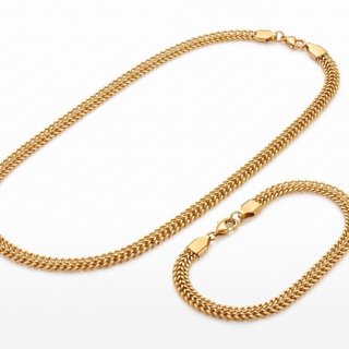 Set Cadena Ancha — Collar y Pulsera