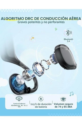 iClever Auriculares Bluetooth Niños Azul/Negro