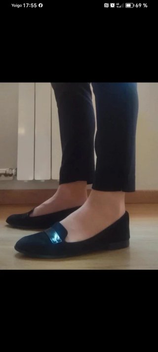 Zapatos planos negros