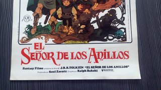 Cartel El Señor de los Anillos 1978 Original