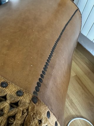 Sillón de cuero vintage marrón
