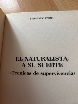 Libro: el naturalista a su suerte