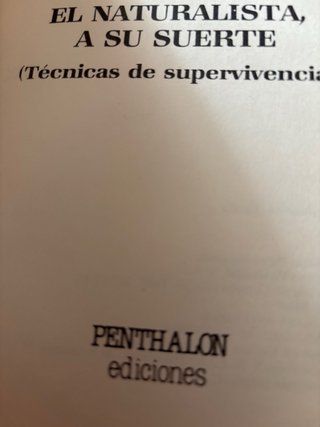 Libro: el naturalista a su suerte