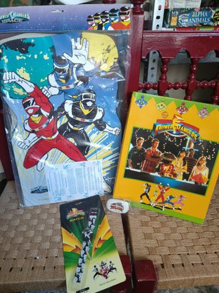 Lote articulos vintage años 90 Power Rangers