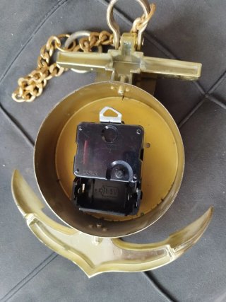 Reloj de ancla Landex dorado y blanco