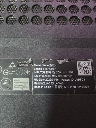 Lenovo Legion 15ACH6H piezas despiece