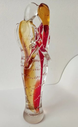 Scultura innamorati in vetro artistico di Murano