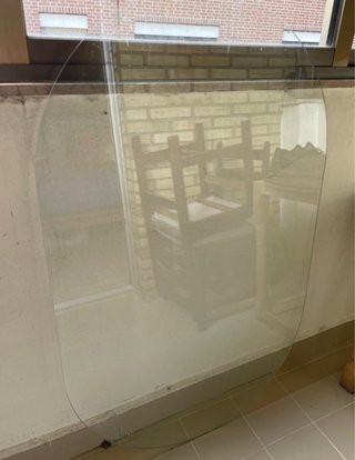 Cristal para mesa ovalado 122x76 cm