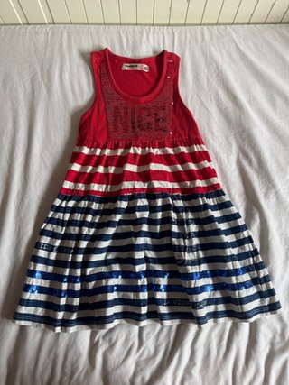 Vestido niña Desigual Rayas Lentejuelas