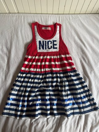 Vestido niña Desigual Rayas Lentejuelas