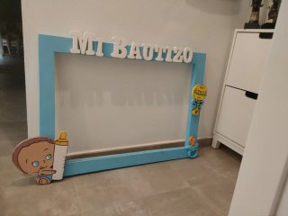 Fotocall bautizo niño