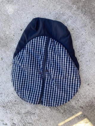 Sacco coprigambe a quadri blu e bianco