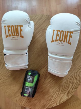 Guantes de Boxeo Leone 1947 Blancos 10 oz