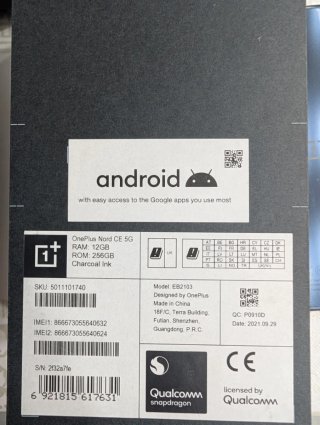OnePlus Nord CE 5G Negro