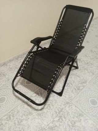 Amaca de playa plegable negra