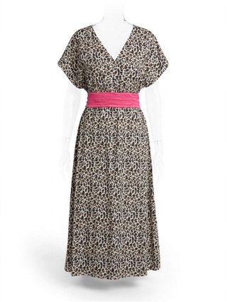 Vestido estampado animal 100% algodón, talla M.