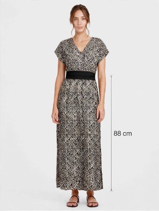 Vestido estampado animal 100% algodón, talla M.