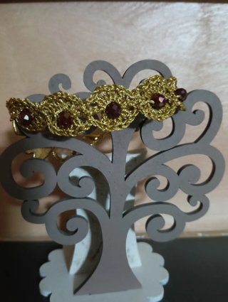 Braccialetto donna foglia oro