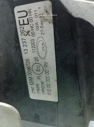 Opel 13237262eu faro der corsa c 1.3 cdti 22556103