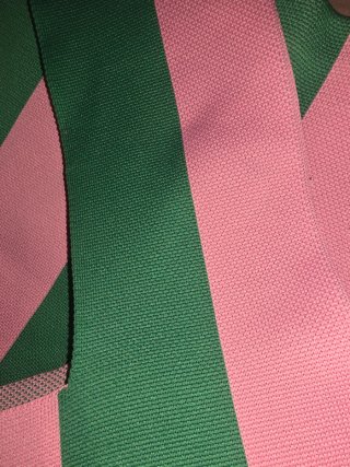Borsa OTTODAME a righe rosa e verdi