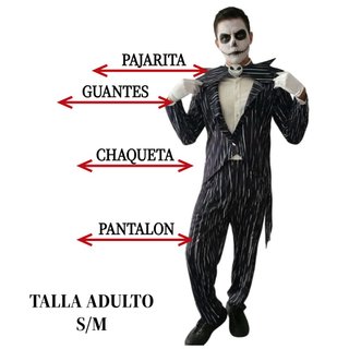 Disfraz Jack Skellington Talla S/M Rey Calabaza