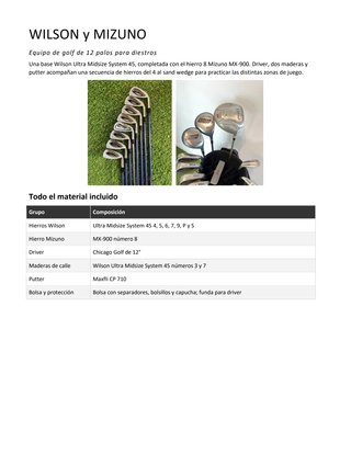Set de Palos de Golf WILSON ULTRA MUJER