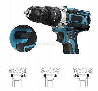 Trapano Avvitatore 21V Blu + 2 Batterie