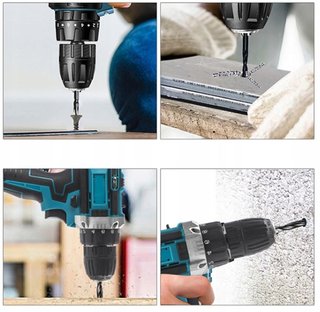 Trapano Avvitatore 21V Blu + 2 Batterie