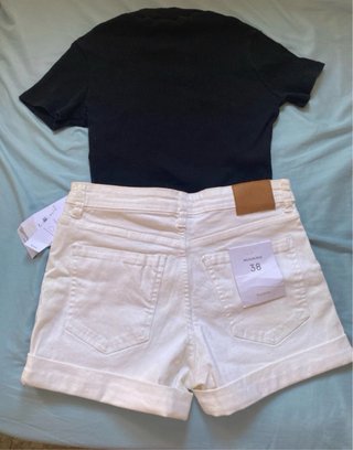 Conjunto Pull&Bear y Bershka Negro/Blanco Talla 38