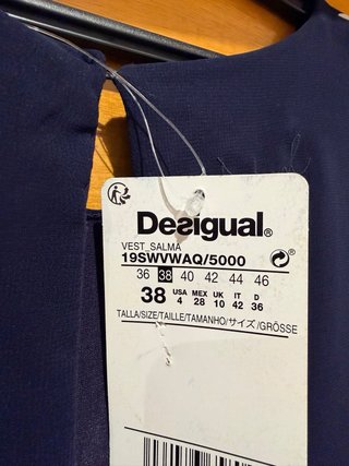 Vestido Desigual Azul Marino Estampado Flores