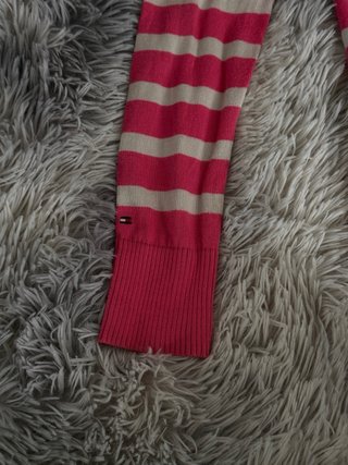 Cardigan Tommy Hilfiger donna righe rosa
