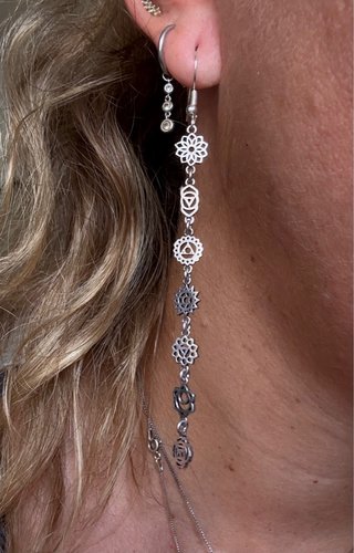 Pendientes 7 Chakras Boho Largos