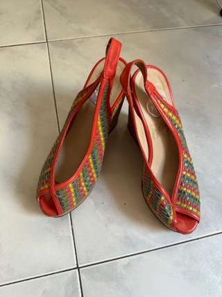 Sandalias Talla 37 Multicolor Naranja
