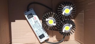 Foco LED Cultivo COB + Driver Mean Well ELG-150-36