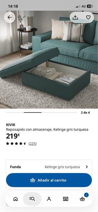 Divano KIVIK IKEA 4 posti chaise longue+ poggiapiedi