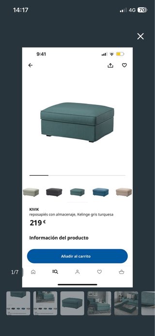 Divano KIVIK IKEA 4 posti chaise longue+ poggiapiedi