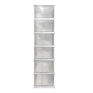 Zapatero Plegable 6 Niveles Transparente, NUEVO