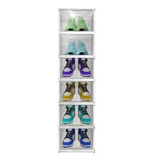 Zapatero Plegable 6 Niveles Transparente, NUEVO