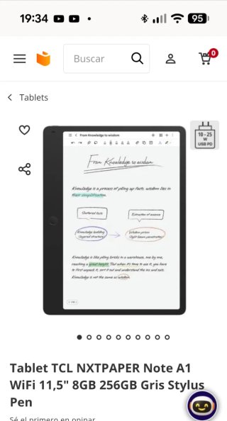 TCL NXTPAPER Note A1 256GB Negro